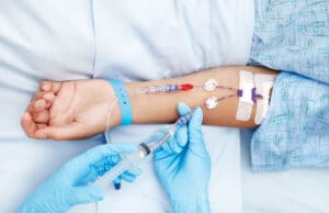 IV Push Being Administered to Arm