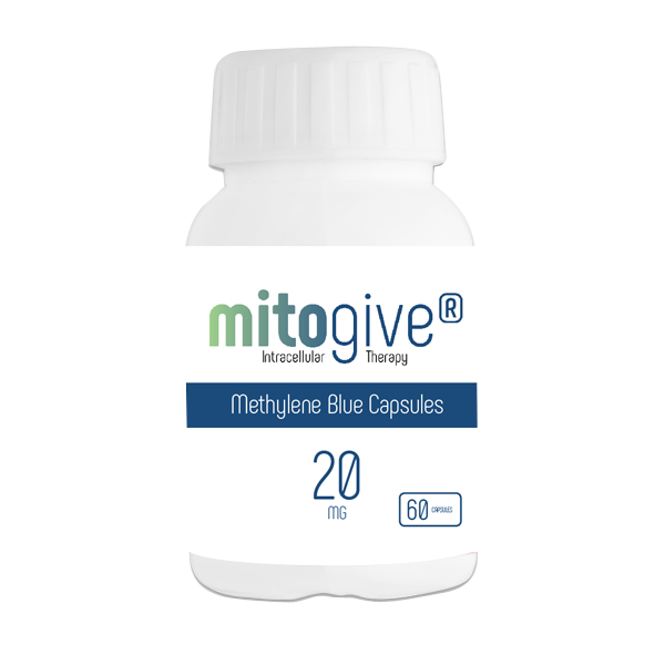 MitoGive Methylene Blue 20mg Capsule Bottle
