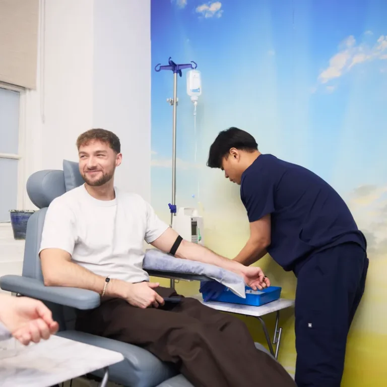 Man-having-Mitogive-Glutathionine-IV